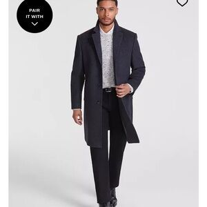 NWT Michael Kors Men’s Classic Fit Wool Cashmere Blend Kavon Overcoat Charcol